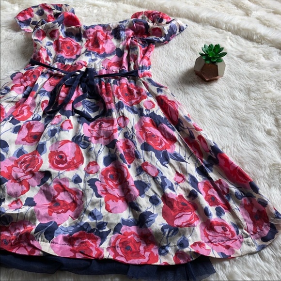 Free People Floral Rose V-Neck Dress - Picture 6 of 7